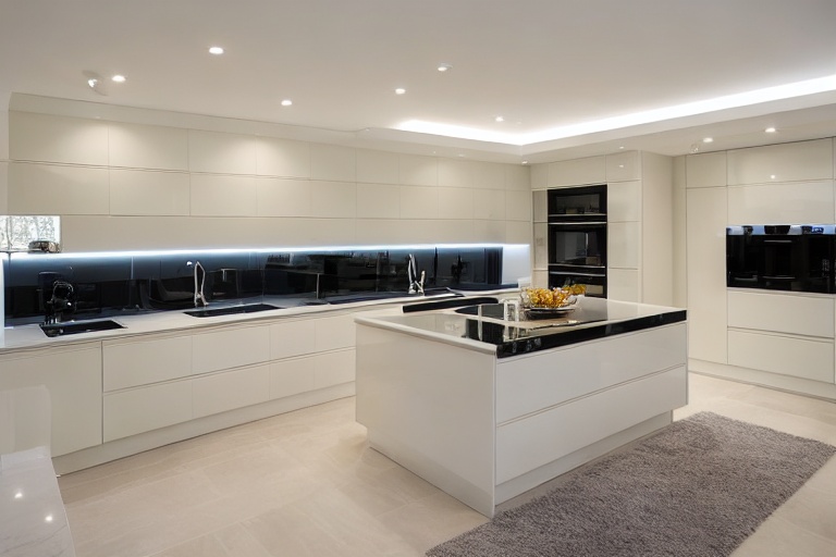 Intrahome Modena Modern 1 χρώμα Λακέ Κρεμ Γυαλιστερό έπιπλα κουζίνας 10 Μέτρα συνολικα τρέχον μέτρα Intrahome-65653364