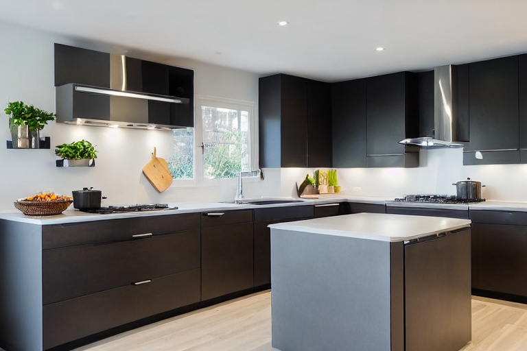 Intrahome Siena Living 1 χρώμα Μαύρο Ματ Πάνω & Δρυς Κάτω έπιπλα κουζίνας 10 Μέτρα συνολικα τρέχον μέτρα Intrahome-65653386