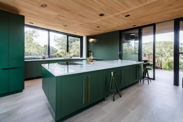 Intrahome Verona Concept 1 χρώμα Λακέ Πράσινο Δάσους έπιπλα κουζίνας 10 Μέτρα συνολικα τρέχον μέτρα Intrahome-65653441