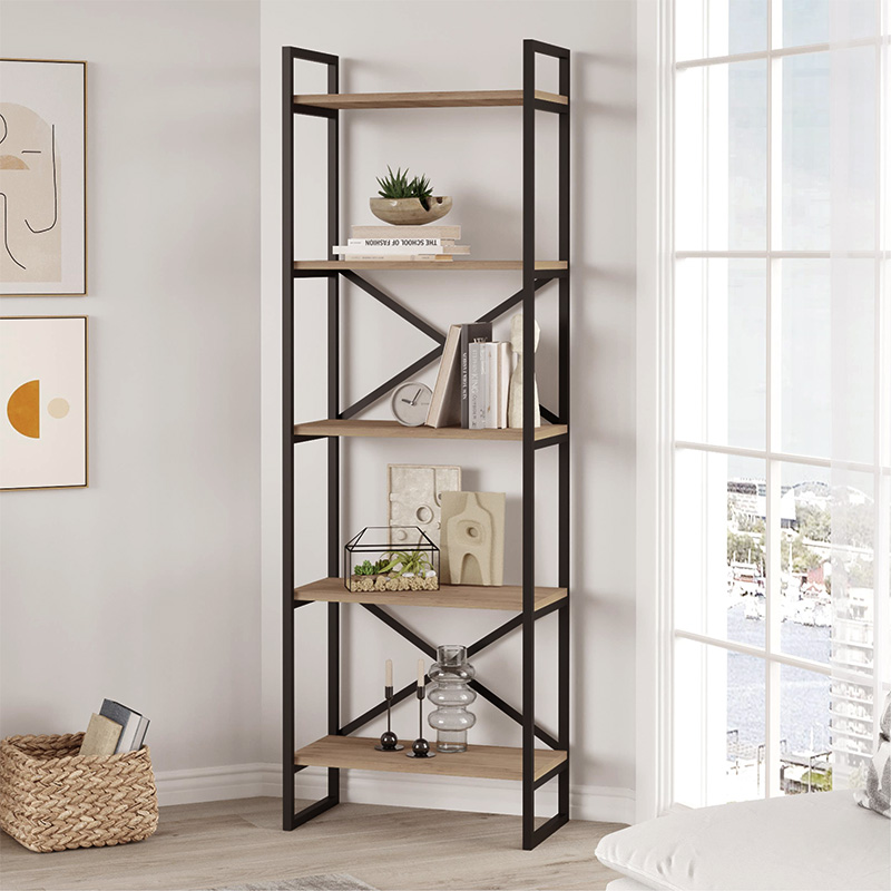 Βιβλιοθήκη Silvara2 Omarket χρώμα sepet oak 50x40x180εκ. Intrahomextra-8716726