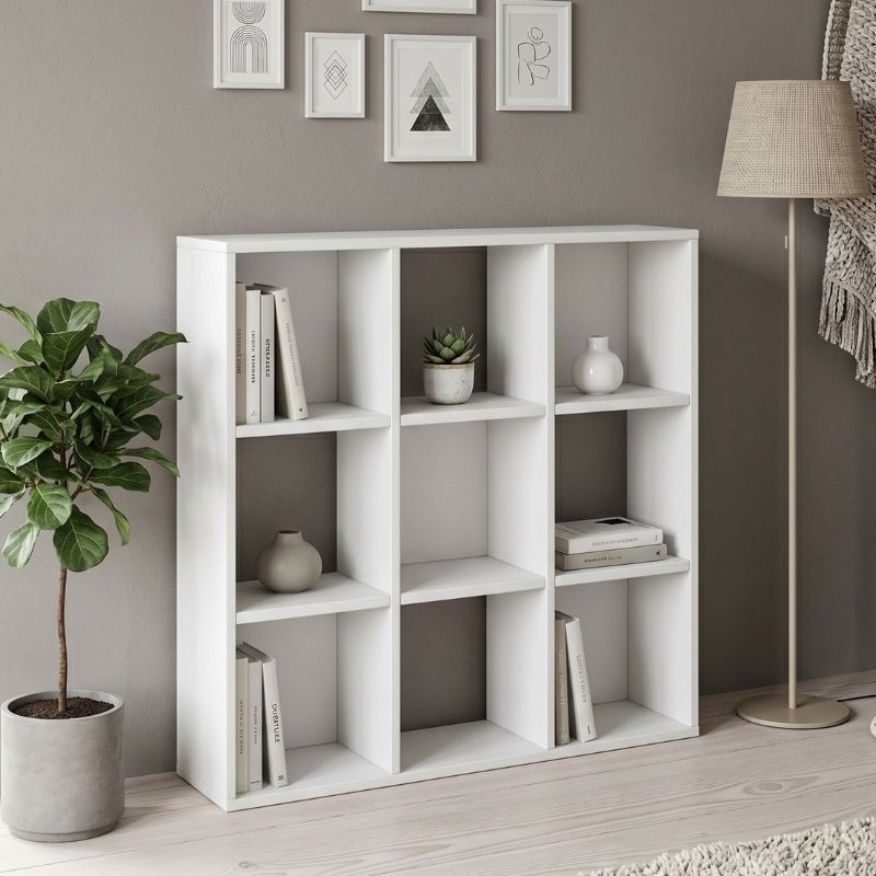Βιβλιοθήκη Valtero2 Omarket χρώμα λευκό 65x30x85εκ. Intrahomextra-8714793