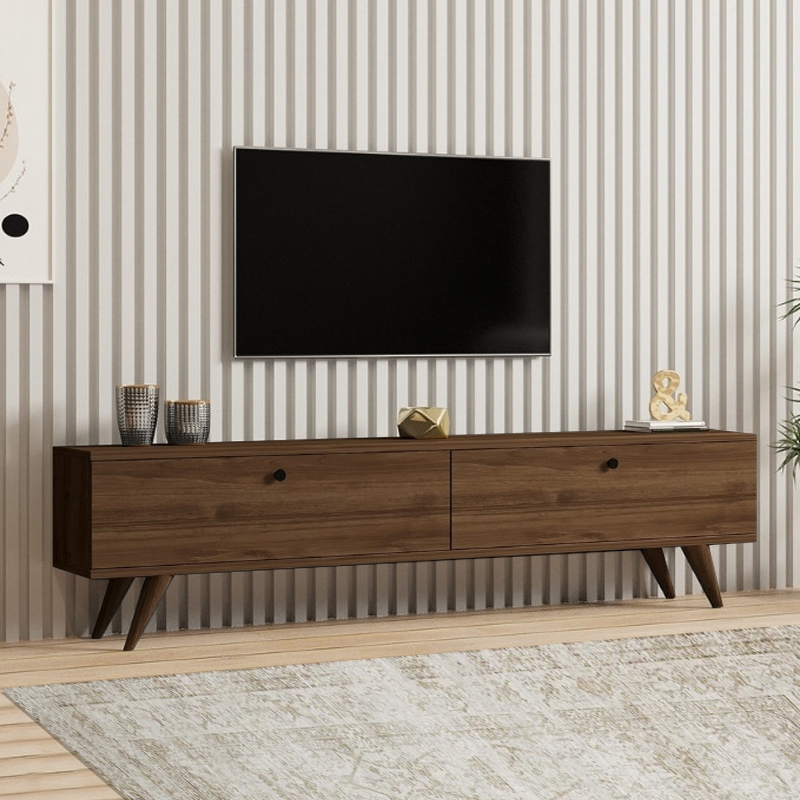 Έπιπλο τηλεόρασης Calista4 Omarket χρώμα καρυδί 120x25x50εκ. Intrahomextra-8694366
