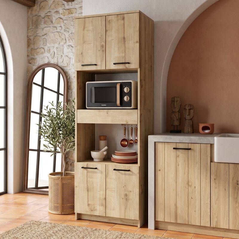 Ντουλάπι κουζίνας - μπάνιου Navero3 INTRAHOME χρώμα sapphire oak 55x52x185εκ. Intrahomextra-8702041