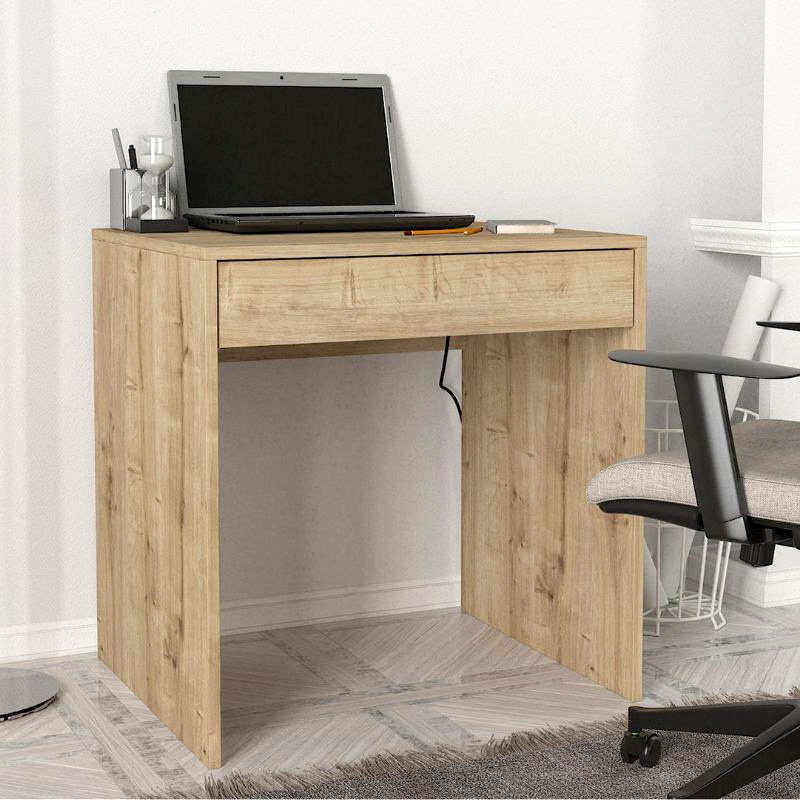 Γραφείο εργασίας Asteron Omarket χρώμα sapphire oak 35x60x90εκ. Intrahomextra-8728441