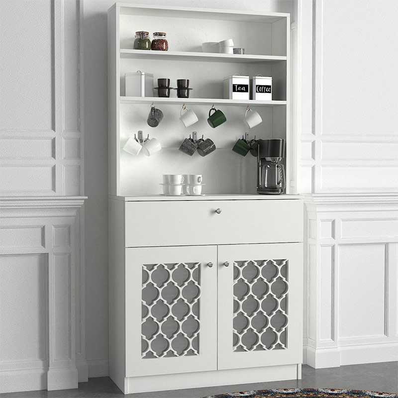 Έπιπλο κουζίνας Sorello2 INTRAHOME χρώμα λευκό 90x37x195εκ. Intrahomextra-8711066