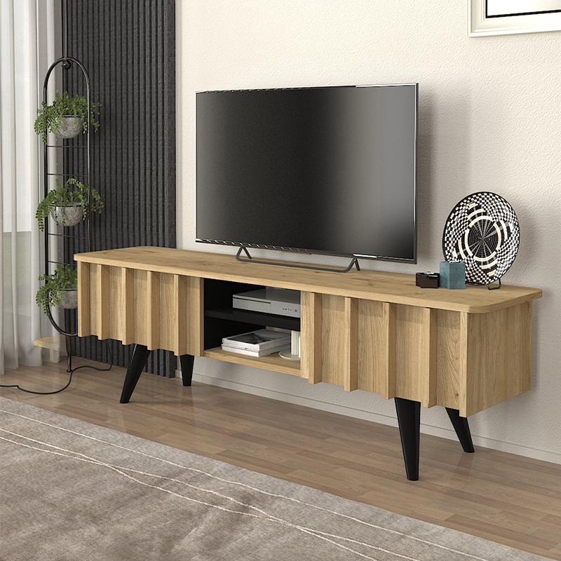 Έπιπλο τηλεόρασης Marvello5 Omarket χρώμα sepet oak 115x35x60εκ. Intrahomextra-8693836