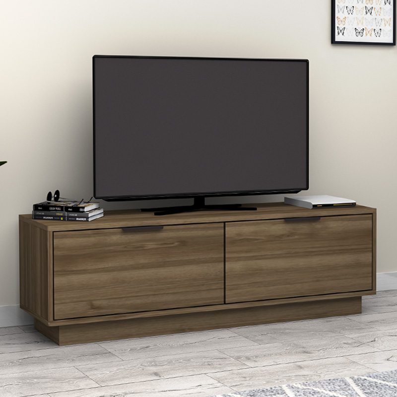 Έπιπλο τηλεόρασης Veloria4 Omarket χρώμα καρυδί 190x35x43cm. 100x35x60εκ. Intrahomextra-8695851