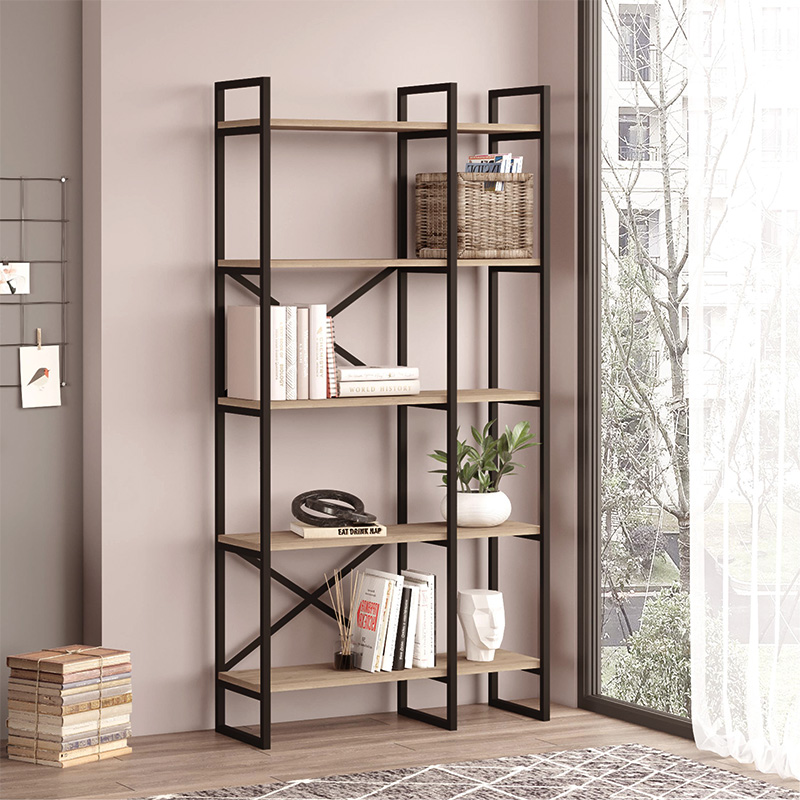 Βιβλιοθήκη Silvara2 Omarket χρώμα sepet oak 80x40x185εκ. Intrahomextra-8716890