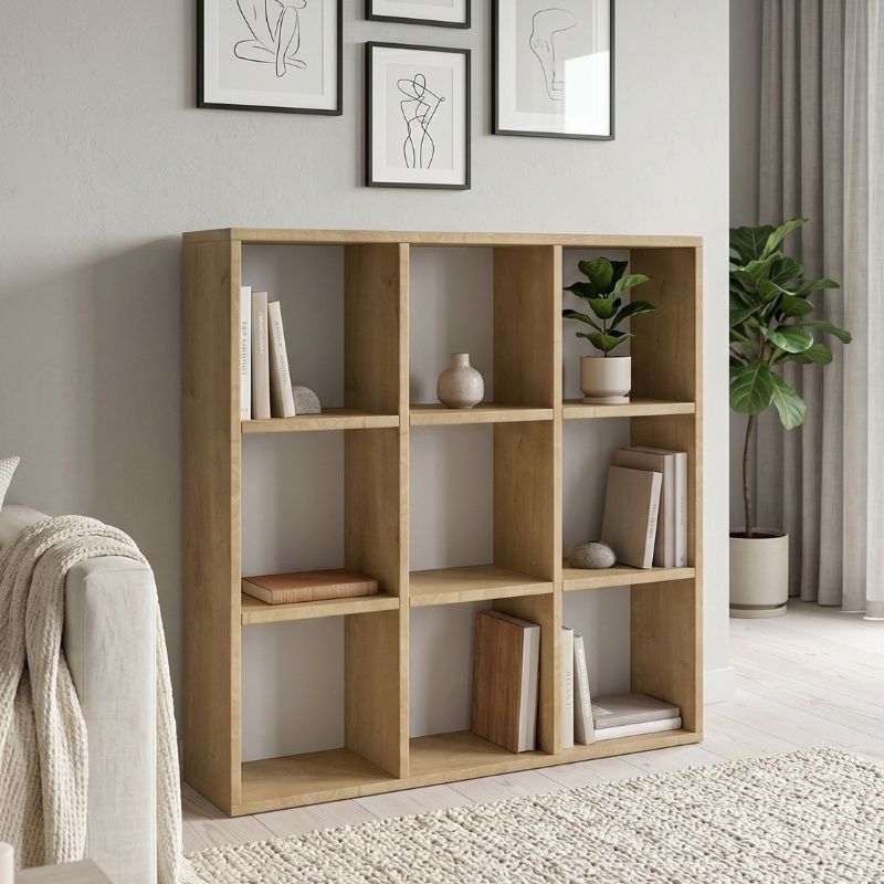 Βιβλιοθήκη Valtero2 Omarket χρώμα sapphire oak 95x40x100εκ. Intrahomextra-8714871