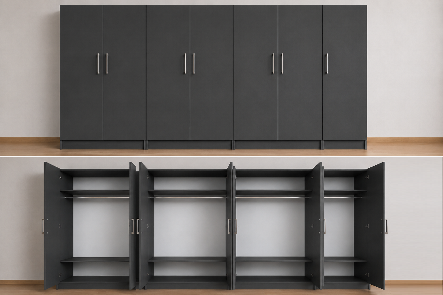 Intrahome Ντουλάπα ανθρακί 314x243x56  N2T1214L-314-243-49999  Κουτί  BOX100|BOX100|BOX100|BOX14 χωρίς πατάρι